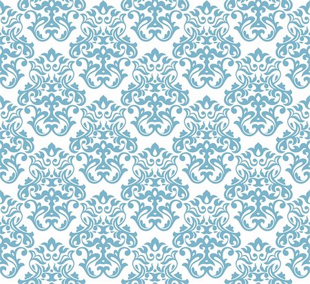 damask vector - abstract seamless damask background wallpaper vector illustration Stock Photo - Budget Royalty-Free & Subscription, Code: 400-05680315