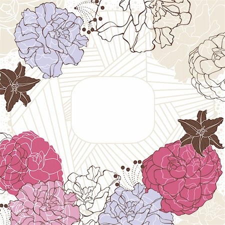 simsearch:400-05685213,k - abstract cute lovely floral frame vector illustration Fotografie stock - Microstock e Abbonamento, Codice: 400-05680349