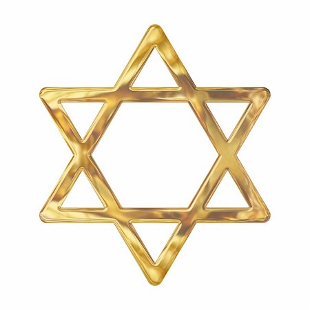 Golden star of David isolated on white Stock Photo - Budget Royalty-Free & Subscription, Code: 400-05680509
