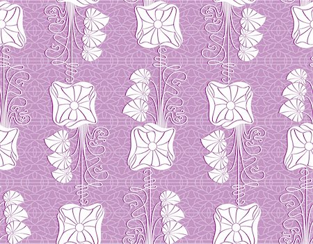 simsearch:400-04333971,k - Floral purple vector seamless lace pattern with flowers. Lace background. Endless floral texture for textile. Stock Photo - Budget Royalty-Free & Subscription, Code: 400-05680565