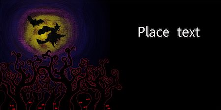 Halloween background on grunge texture Stock Photo - Budget Royalty-Free & Subscription, Code: 400-05680757