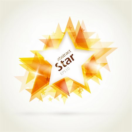 Abstract star background. Overlying star shapes in red golden shades with space for your text. EPS10 Stock Photo - Budget Royalty-Free & Subscription, Code: 400-05681183