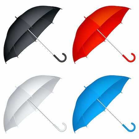 Set of 4 color umbrellas. Stock Photo - Budget Royalty-Free & Subscription, Code: 400-05681240