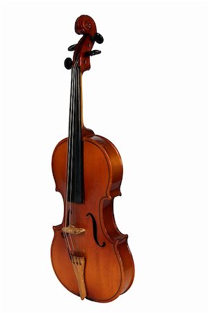 fine arts - Violin, isolated on a white background Stock Photo - Budget Royalty-Free & Subscription, Code: 400-05681336