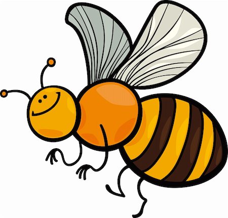 simsearch:400-04407926,k - cartoon illustration of funny bee Fotografie stock - Microstock e Abbonamento, Codice: 400-05682142