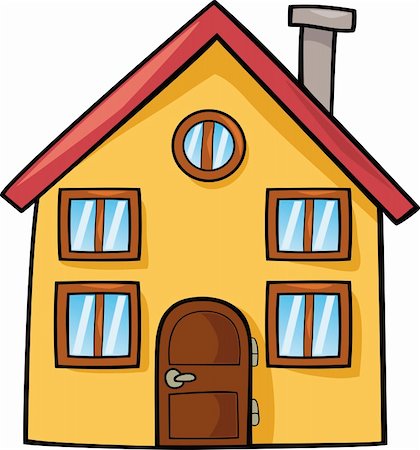 funny house cartoon illustration Stock Photo - Budget Royalty-Free & Subscription, Code: 400-05682168