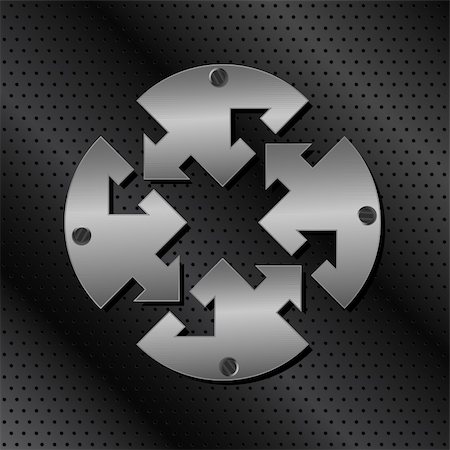 puzzle piece black background - Vector Metal Circle with Arrows Foto de stock - Super Valor sin royalties y Suscripción, Código: 400-05682646