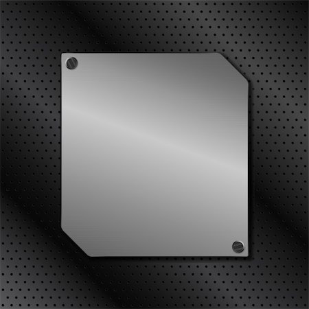 simsearch:400-05749892,k - Vector metal board on black background Stock Photo - Budget Royalty-Free & Subscription, Code: 400-05682665