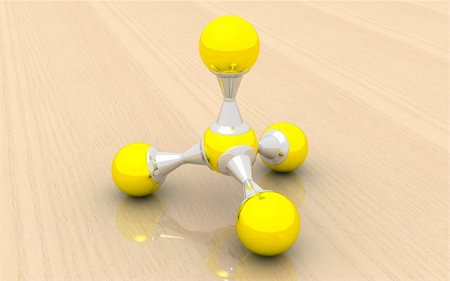 3D model of a molecule of methane on a white background Stock Photo - Budget Royalty-Free & Subscription, Code: 400-05682709