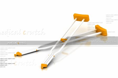 rbhavana (artist) - 3d multi use medical crutches in white background Fotografie stock - Microstock e Abbonamento, Codice: 400-05682799