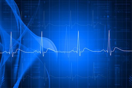 simsearch:400-05682819,k - Digital illustration of heart monitor screen with normal beat signal Fotografie stock - Microstock e Abbonamento, Codice: 400-05682813
