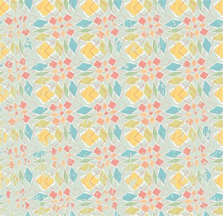 Retro color vector grange seamless pattern. vintage background.  Endless texture for textile. Stock Photo - Budget Royalty-Free & Subscription, Code: 400-05682885