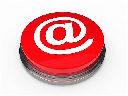 simsearch:400-06458048,k - 3d button email red mail internet push Photographie de stock - Aubaine LD & Abonnement, Code: 400-05682919