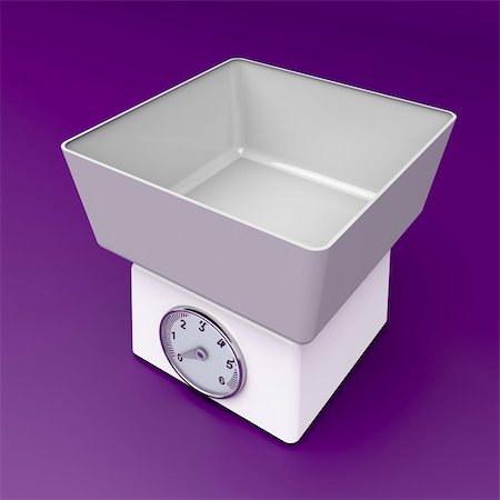 scale 3d - 3d image of white retro weight scale on purple background Stock Photo - Budget Royalty-Free & Subscription, Code: 400-05683173