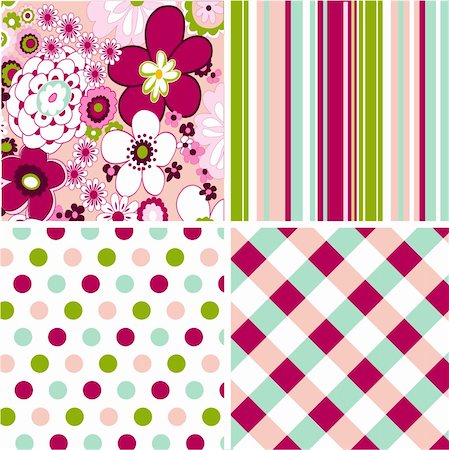 fabric modern colors - seamless patterns with fabric texture Stock Photo - Budget Royalty-Free & Subscription, Code: 400-05683248