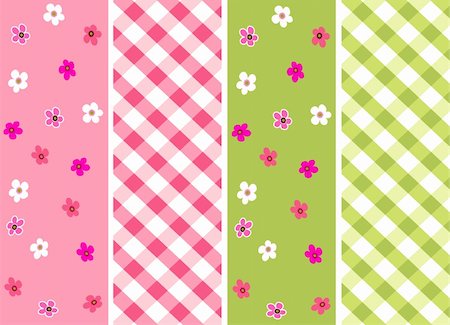 baby girl seamless patterns with fabric texture Stock Photo - Budget Royalty-Free & Subscription, Code: 400-05683249