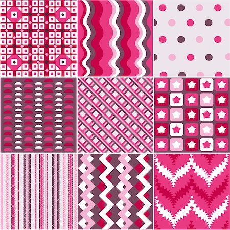 plaid christmas - seamless patterns with fabric texture Foto de stock - Super Valor sin royalties y Suscripción, Código: 400-05683241