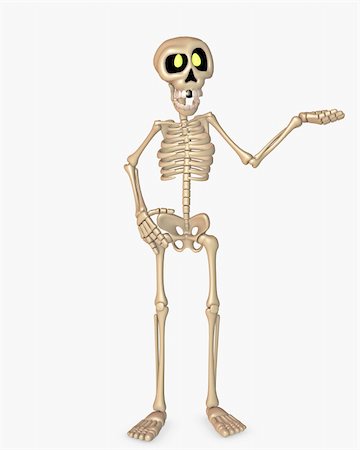 3d render of a toon skeleton Stock Photo - Budget Royalty-Free & Subscription, Code: 400-05683542