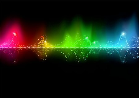 farbspektrum - Abstract music wave - background illustration, Vector Stockbilder - Microstock & Abonnement, Bildnummer: 400-05683687