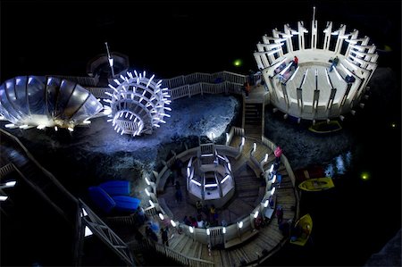 pergamepaper (artist) - view from the turda salt mine, romania Photographie de stock - Aubaine LD & Abonnement, Code: 400-05683842