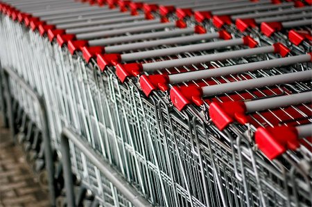 shopping cart stack Stock Photo - Budget Royalty-Free & Subscription, Code: 400-05683907