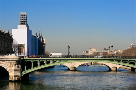 pergamepaper (artist) - view of a paris bridge Photographie de stock - Aubaine LD & Abonnement, Code: 400-05683913