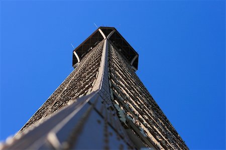 eiffel tower photography night - eiffel tower detail Stock Photo - Budget Royalty-Free & Subscription, Code: 400-05683921