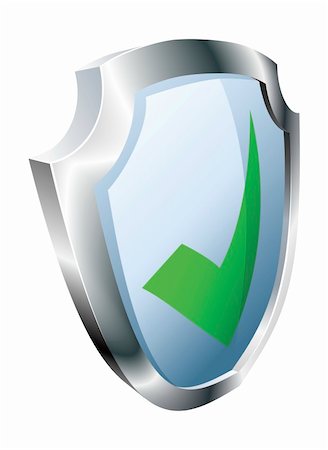 simsearch:400-05719517,k - Tick shield security concept. Shield with green tick icon. Stock Photo - Budget Royalty-Free & Subscription, Code: 400-05683978