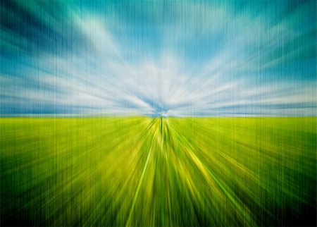 Abstract motion blurred meadow and sky with sun Stock Photo - Budget Royalty-Free & Subscription, Code: 400-05694164