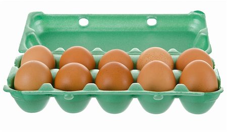 simsearch:400-04313912,k - tray of chicken eggs on a white background Stockbilder - Microstock & Abonnement, Bildnummer: 400-05694250