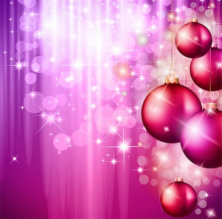simsearch:400-06178863,k - Merry Christmas Elegant Suggestive Background for Greetings Card with glitter lights and stunning baubles. Stock Photo - Budget Royalty-Free & Subscription, Code: 400-05694414