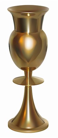 simsearch:400-05109180,k - vector realistic golden goblet on white background Stockbilder - Microstock & Abonnement, Bildnummer: 400-05694604