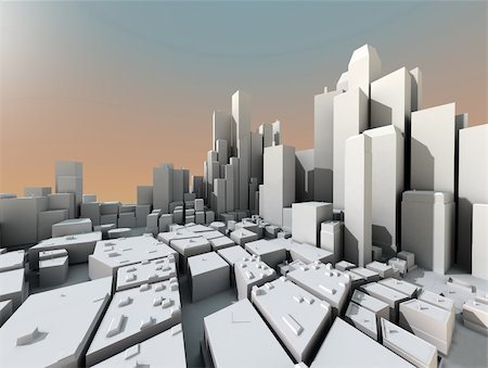 3d city landscape Stock Photo - Budget Royalty-Free & Subscription, Code: 400-05694621