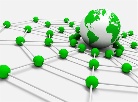 Concept of internet and networking with globe world map Stock Photo - Budget Royalty-Free & Subscription, Code: 400-05694660