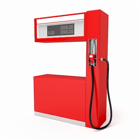 simsearch:400-06946554,k - Red fuel pump on white background Foto de stock - Royalty-Free Super Valor e Assinatura, Número: 400-05694833