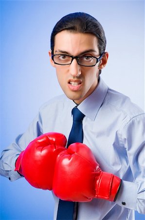 elnurcrestock (artist) - Businessman with boxing gloves Stock Photo - Budget Royalty-Free & Subscription, Code: 400-05695414