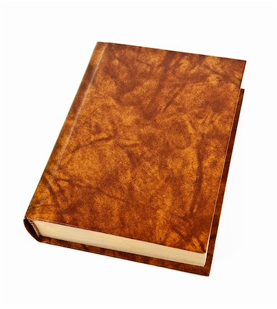 spesso - Old blank hardcover leather bound book isolated on white background Fotografie stock - Microstock e Abbonamento, Codice: 400-05695707