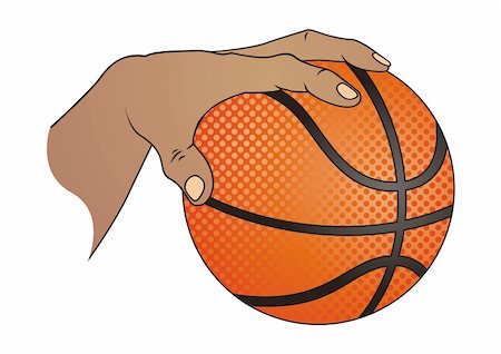 simsearch:858-03049840,k - Hand with Basketball Vector Photographie de stock - Aubaine LD & Abonnement, Code: 400-05696448