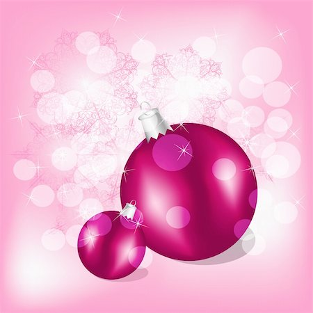 simsearch:400-09095755,k - eps10, vector christmas balls on background with snowflakes and stars Photographie de stock - Aubaine LD & Abonnement, Code: 400-05696469