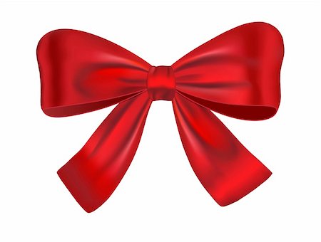 simsearch:400-08499180,k - Red satin gift bow isolated on white background. Ribbon. Vector illustration Fotografie stock - Microstock e Abbonamento, Codice: 400-05696462