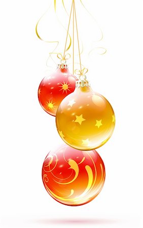 simsearch:400-05695809,k - Vector illustration of cool Christmas decorations Stock Photo - Budget Royalty-Free & Subscription, Code: 400-05696487