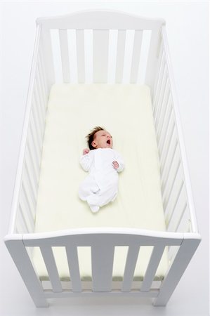 Newborn Baby In Cot Stock Photo - Budget Royalty-Free & Subscription, Code: 400-05697407