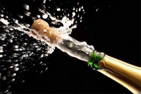 popping champagne cork - Popping Champagne Cork Stock Photo - Budget Royalty-Free & Subscription, Code: 400-05697507