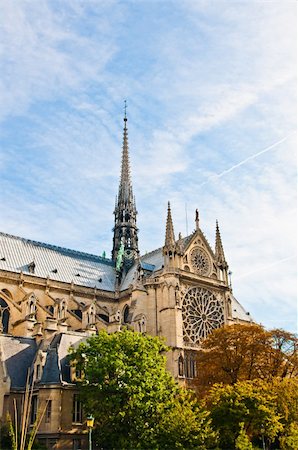 rheims - beautiful view Notre Dame Cathedral in paris france (French for Our Lady of Paris) Stock Photo - Budget Royalty-Free & Subscription, Code: 400-05697594