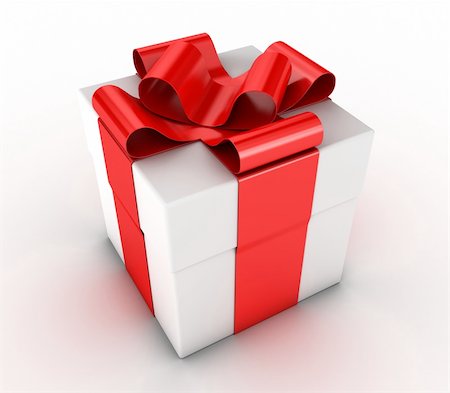 simsearch:400-05674434,k - Box with a gift, fastened by a red ribbon Stock Photo - Budget Royalty-Free & Subscription, Code: 400-05698566