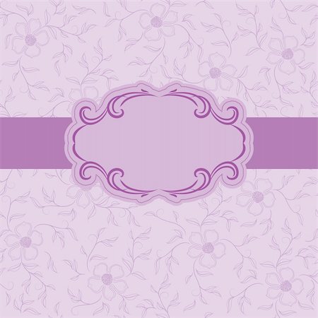 simsearch:400-05680613,k - Template frame design for greeting card . Background - seamless pattern. Photographie de stock - Aubaine LD & Abonnement, Code: 400-05698987