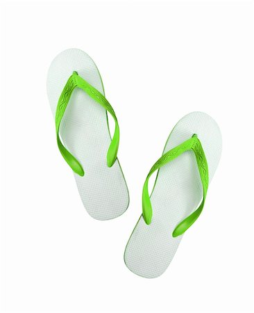 beach shoes isolated on white Foto de stock - Super Valor sin royalties y Suscripción, Código: 400-05699281