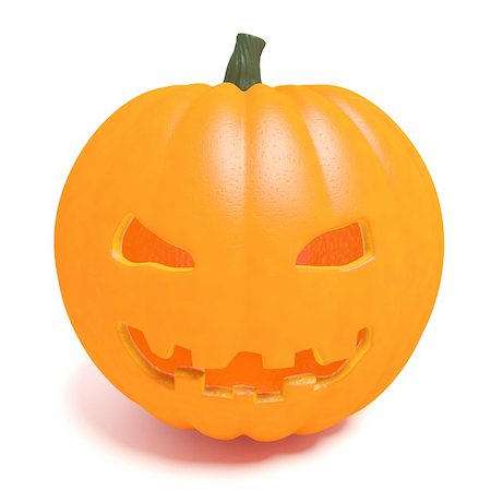 simsearch:400-03939142,k - High quality 3d image of a carved halloween pumpkin head Stock Photo - Budget Royalty-Free & Subscription, Code: 400-05699434