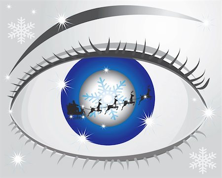 Christmas blue eye - a winter theme background Stock Photo - Budget Royalty-Free & Subscription, Code: 400-05699620