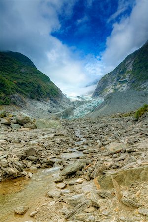 simsearch:400-05383454,k - View of terminus of Franz Josef Glacier in New Zealand Foto de stock - Royalty-Free Super Valor e Assinatura, Número: 400-05690050